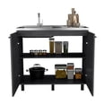 thumbnail image 2 of Pemberly Row Contemporary Utility Sink Cabinet Engineered Wood Smoky Oak, 2 of 5