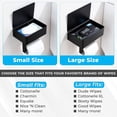 thumbnail image 5 of Porte-papier Toilette Noir Mat, Distributeur de Lingettes Jetables - Support Mural en Acier Inoxydable - Grand, 5 of 5