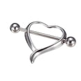 thumbnail image 1 of pitrice Heart Shape Body Nipple Barbell Piercing Rings Nipple Ring Barbell Body Piercing Jewelry Nipple Ring, 1 of 9
