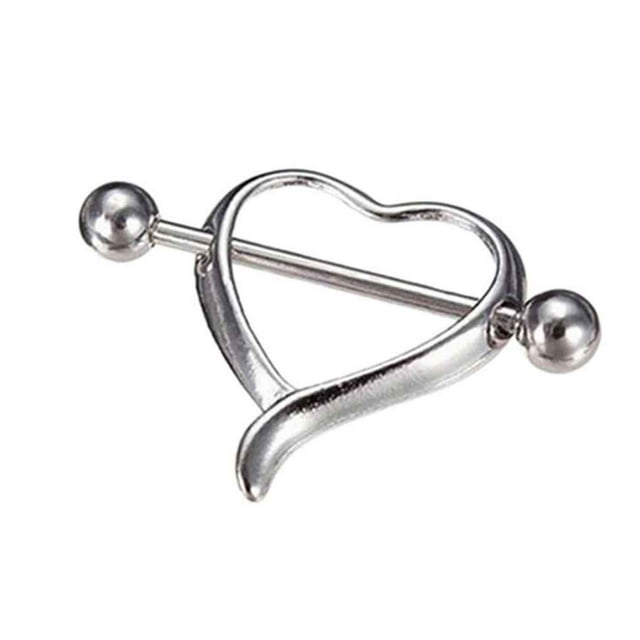 pitrice Heart Shape Body Nipple Barbell Piercing Rings Nipple Ring Barbell Body Piercing Jewelry Nipple Ring