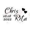 thumbnail image 1 of Pegatinas de boda personalizadas transparentes, etiquetas de burbujas, varita de burbujas, oro/blanco, no botellas, 100 unidades, 1 of 4
