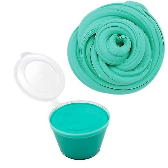 Dark Green Slime 80ml Air Dry Plasticine Fluffy Slime Polymer Clay Supplies