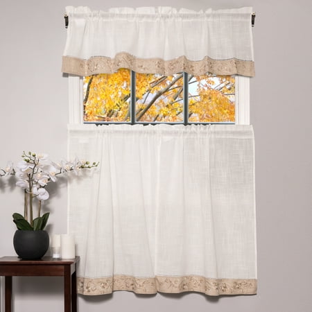 Oakwood Linen Style Kitchen Window Curtain 58 X 36 Kitchen