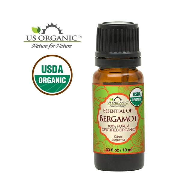 US Organic Bergamot Essential Oil, 100% Pure Certified USDA Organic