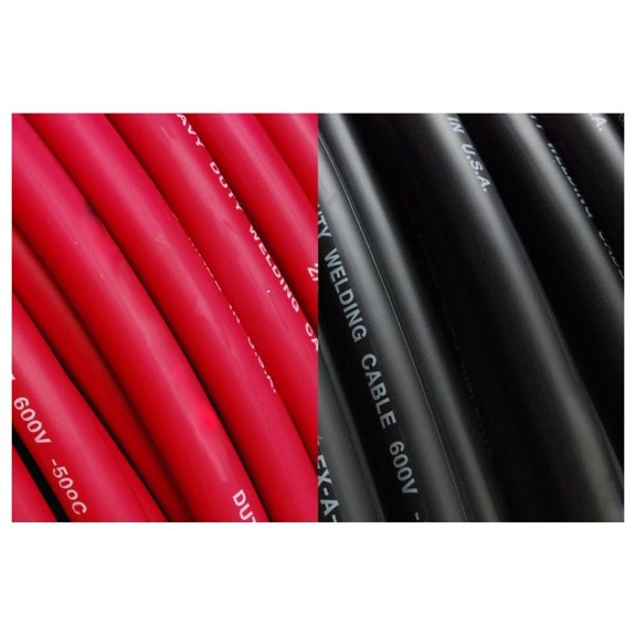 Black Welding Cable - Battery Cable, 25 Foot, 2ga - Walmart.com