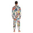 thumbnail image 4 of FORMRS Onesies Pajama for Adults Unisex Hoodie Winter Jumpsuit One Piece Sleepwear, Sizes S-2XL, Red Japanese Floral Pattern, 4 of 7