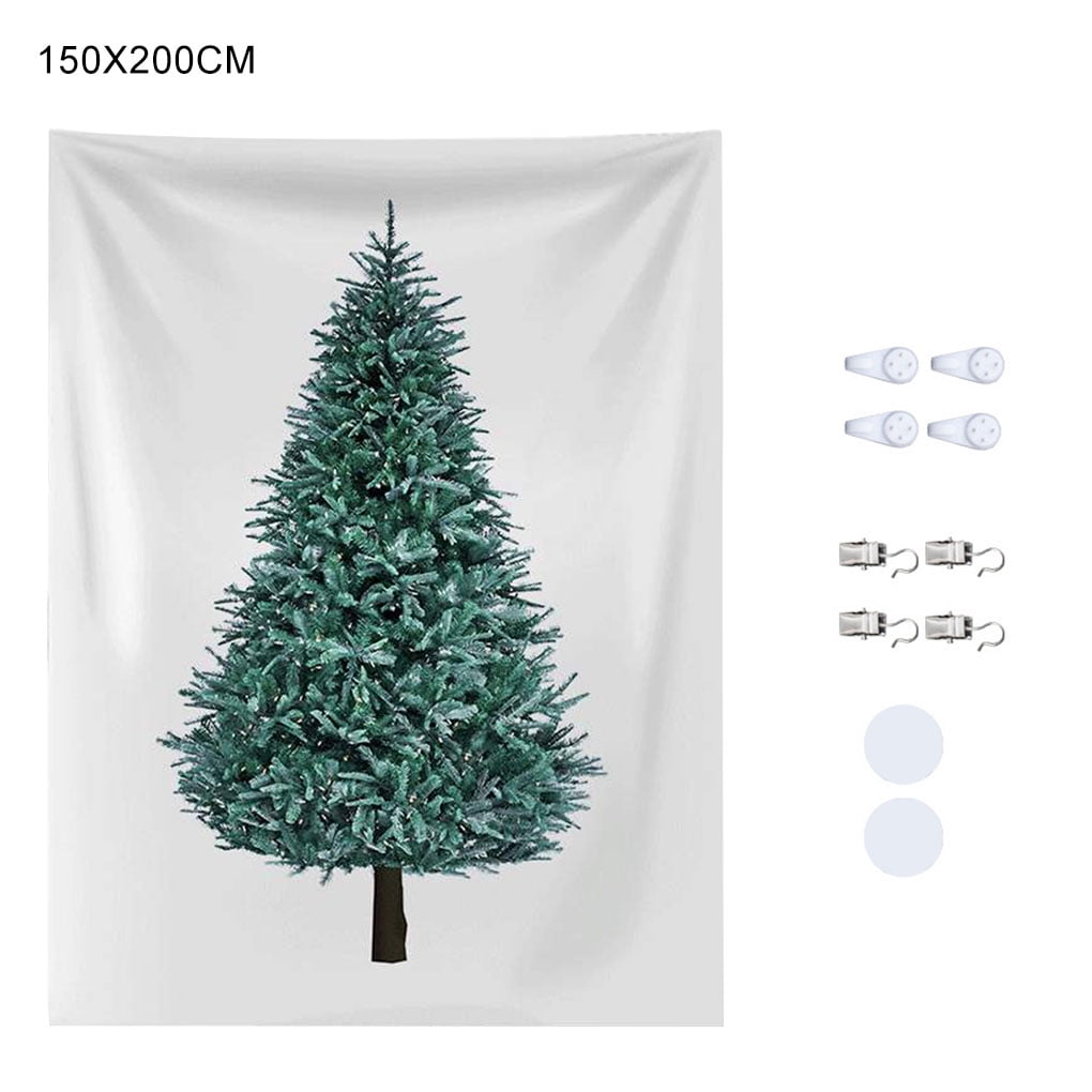 Tapestry Cartoon Christmas Tree Wall Hanging Cloth tapestry wall Decor Velvet Wall Background Home Decoration 1.1x1.5m Walmart