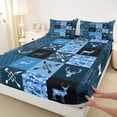 thumbnail image 3 of jejeloiu Jungle Elk Skull Full Size Sheets,Rustic Farmhouse Cabin Bed Sheets,Blue Camouflage Plaid Sheet Sets For Boys Teens,Luxury Bedroom Decor,4-Piece, 3 of 7