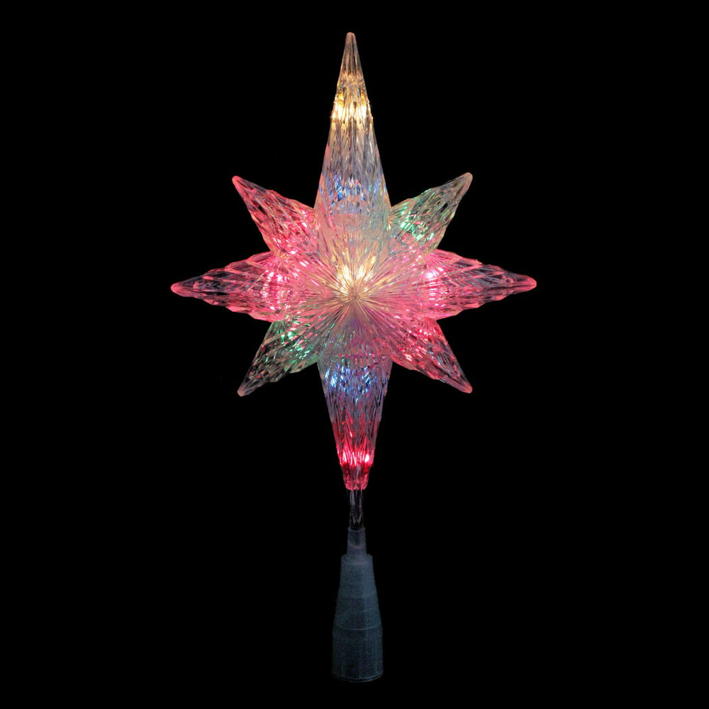Northlight 11 in. Multicolor Lighted Star of Bethlehem Tree Topper ...