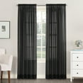 thumbnail image 1 of No. 918 Emily Sheer Voile Rod Pocket Curtain Panel, 59" x 84", Black, 1 of 1
