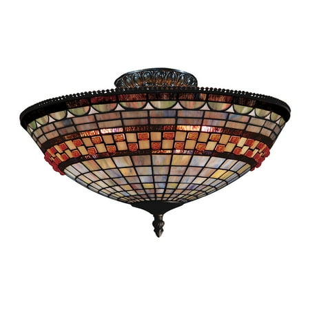

Elk Home Jewelstone 16 Wide 3-Light Semi Flush Mount - Classic Bronze
