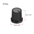 thumbnail image 2 of 10 Pcs 6mm Shaft Hole Knob for Speaker Effect Pedal Amplifier Potentiometer Knob Black Grey, 2 of 3