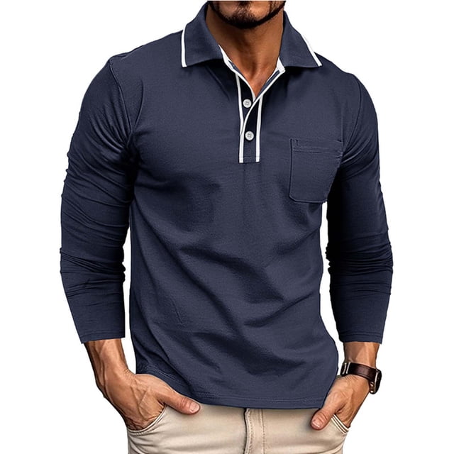 pstuiky Camisas de manga larga abrigadas para hombre, Cárdigan informal de manga larga con botones y bolsillo para hombre camisetas de hombre xxxl