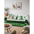 thumbnail image 6 of Green St. Patrick's Day Couch Cover for 2 Cushion Couch, Gnomes Watercolor Leaves Wooden Washable Love Seat Sofa Covers Slipcover, Throw Sofa Covers for Pets, Furniture Protector 71"x102", 6 of 9
