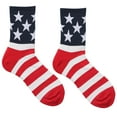 thumbnail image 2 of Bibifish Mans And Womens Socks American Flags Print Patriotic Novelty Socks Soft And Breathable All Season Mid Calf Socks For Man Women, 2 of 2