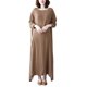 thumbnail image 1 of Vestido suelto de mujer Vestido maxi con bolsillo Manga larga Cuello redondo Vestido casual sól Abanopi  Vestido, 1 of 7