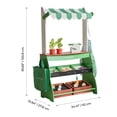 thumbnail image 3 of Teamson Kids Wooden Farmers Market Stand Playset, 25-Piece Pretend Grocery Stall with Cutting Vegetables, Scale & Chalkboard, White/Green, for Toddlers Ages 3+, 3 of 14