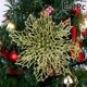 thumbnail image 3 of Simulation Christmas Flower Glitter Powder Hollow Christmas Tree Hanging Decoration Xmas Wreath 2024 New Year Party Home Decor, 3 of 5