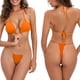 thumbnail image 2 of Conjunto de Bikini Acolchado sin Mangas, Traje de Baño de Corte Alto para la Playa Y la Piscina, 2 of 9