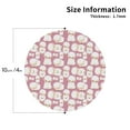 thumbnail image 2 of Honeii Cartoon Sheep print Leather Coaster Set of 4, ideal for safeguarding your furniture from drinks spills and effortless cleanup-Round Shape, 2 of 6