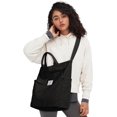 thumbnail image 2 of CNV Corduroy Tote Bag, Large Messenger Bag Shoulder Hobo Anti Splash Crossbody Zipper Bag Casual Work Shopping Women, 2 of 15