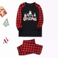 thumbnail image 2 of TFEOQRY Family Christmas Pajamas Matching Sets for Women Checkered Christmas Printing Comfortable Pajamas Set Tops+Pants Family Clothes Pajamas Red（Mon), 2 of 5