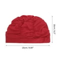 thumbnail image 4 of Unique Bargains 1 Pc Breathable Pleated Style Swimming Cap Red, 4 of 6