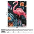 thumbnail image 4 of WERPE  Flamingo Throw Blanket - Hello Summer Flamingo Flannel Printed Blanket, Hawaiian Tropical Theme Bed Couch Sofa Travel Throws for Teens Adults Room Decoration White, 4 of 6