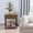 BROWN, variant on JJS Side End Table, Nightstand, Bedside Table with Drawer and Storage Shelves, Sofa Table for Living Room, Bedroom, Accent Furniture, Easy Assembly, Oak/White