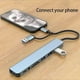 thumbnail image 3 of 8-in-1 USB-C Hub Dock - 1x USB 3.0, 3x USB 2.0, USB-C, SD/TF Card Reader, 3.5mm Aux for MacBook, PC, Laptop, Tablets, Smartphones, 3 of 5