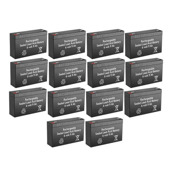 BatteryGuy B&B battery HR9-6 replacement battery - BatteryGuy brand equivalent (rechargeable - Qty of 14)