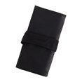 thumbnail image 1 of Bolsa con correa para cinturón, plegable, portátil, de cuero PU, con ruedas, organizador de almacenamiento negro Yuyangstore bolsas de pincel de maquillaje, 1 of 8