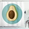 thumbnail image 1 of Avocado Shower Curtain, Raw Delicious Avocado Slice for Organic Nutrition and Vitamin Theme Graphic Design, Fabric Bathroom Set with Hooks, 69W X 84L Inches Extra Long, Multicolor, by Ambesonne, 1 of 3