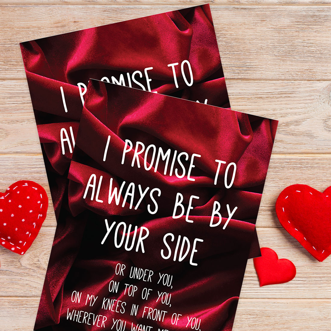 Koyal Wholesale Funny Valentine's Day Jumbo Card With Envelope, I Promise To Always Be By Your Side, Greeting Card 1-Pk