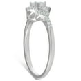 thumbnail image 3 of Bow Jewelry 14K White Gold Plated Asscher Cut Moissanite Engagement Ring – 1.9 Ct Moissanite Stone – Wedding Proposal Band – Split Shank Ring – Anniversary Jewelry for Women, 3 of 3