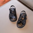 thumbnail image 5 of JDQJBZ Boys Sandals Solid Color Open Toe Comfort Soft Sole Walking Beach Shoes for Toddler Summer, 5 of 5