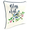 thumbnail image 6 of Jordan Manufacturing 16" x 16" Bless This Nest Cream Bird Reversible Square Outdoor Throw Pillow with Welt, 6 of 11
