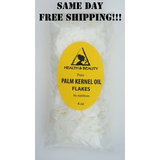  PALM KERNEL OIL FLAKES, Pure Unrefined Palm Kernel Oil Flakes  for Soap Making & Cosmetics, Sizes 4 OZ to 10 LBS