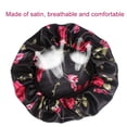 thumbnail image 4 of BUZIFU 2 Pack Soft Satin Sleep Cap Wide Band Salon Bonnet Night Sleeping Hat Black and Rose Red Loss Chemo Caps for Women Girls, 4 of 5