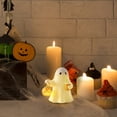 thumbnail image 4 of Handmade Ghost Coffee Pumpkin Night Light, Funny Holiday Mini Gothic Light Up Ornaments, 3D Led Cute Spooky Resin Ghost Statue Lamp Decorations 5.51" (White) Happy 2026!, 4 of 5