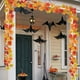 thumbnail image 5 of Guirnalda artificial de ratán de hojas de arce - Decoración otoñal de 78,74 pulgadas para puertas, paredes y ventanas - Follaje plástico realista naranja y rojo, 5 of 6