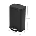 thumbnail image 5 of Innovaze 1.3 gal./5 Liter Rectangular Matt Black Step-on Trash Can for Bathroom and Office, 5 of 5