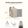 thumbnail image 6 of Hynes Eagle 28L Lightweight Casual Backpack Unisex Water-Repellent 16 inch Laptop Daypack, Taupe, 6 of 8