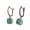 Green, variant on Elegant Square Zircon Earrings Suitable For Event And Gifting