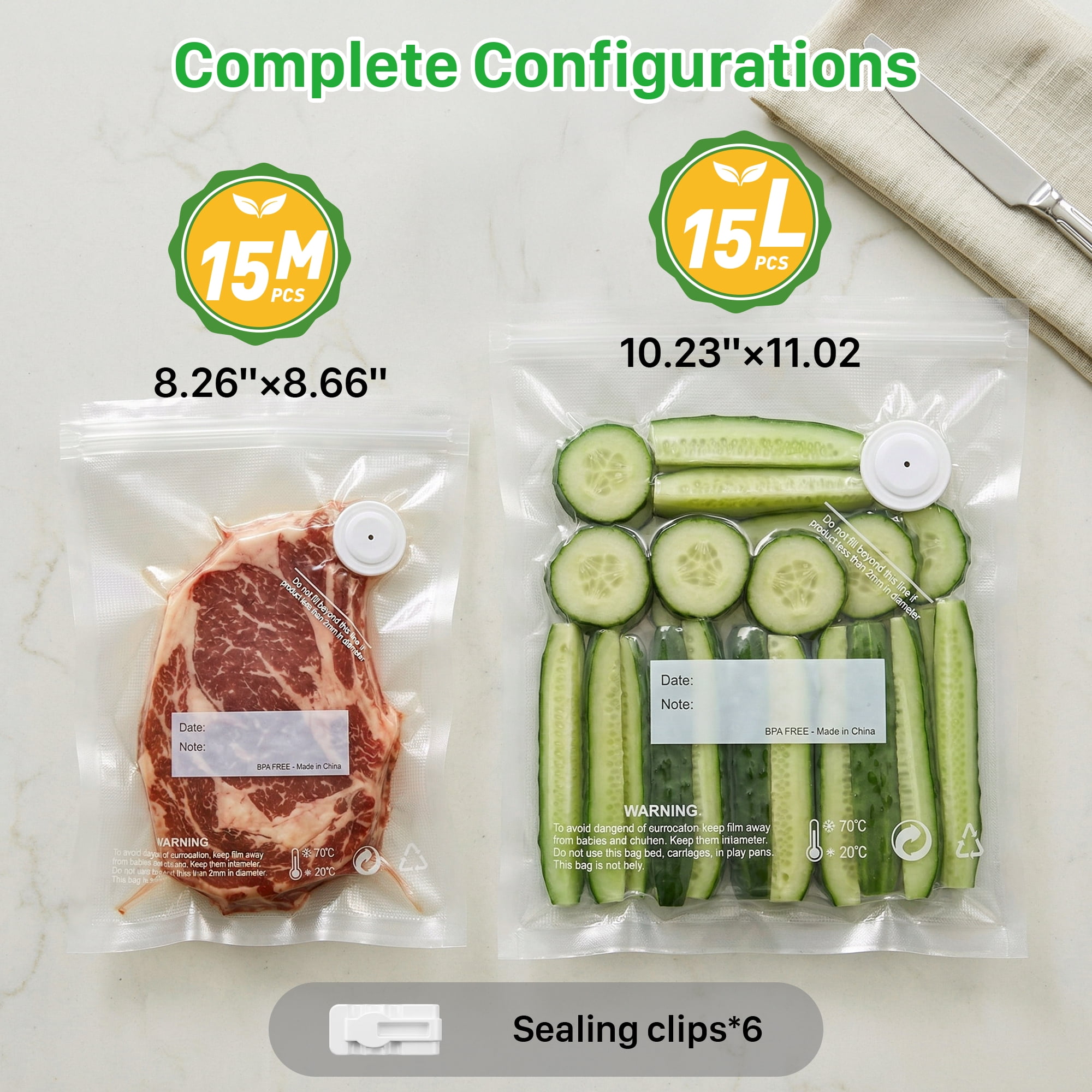 Handheld Vacuum Sealer for Food, 30 Reusable Bags & Battery Level Indicator for Kitchen,Gifts for Mom, Wife, Chef & Home