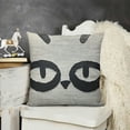 thumbnail image 2 of YINGXI  Eyes Throw Pillow Cover Close Lash Cartoon Wink Eyelash Monochrome Makeup Eyelid Simple Black Pillow Case Decorative Men Women Boy Girl Room Cushion Cover for Home Couch Bed 24x24in, 2 of 5