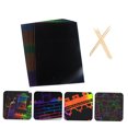 thumbnail image 4 of RUNROTOO 55Pcs Black Drawing Paper for Diy Activity Craft Projects and Tracing Stylus, 4 of 8