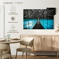 thumbnail image 5 of Elephant Stock Suspension Bridge Wall Art - Horizontal Canvas Wall Art - Living Room Wall Decor - Architecture Canvas - Turquoise And Black Decor - 12" x 8", 5 of 8