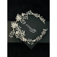 thumbnail image 1 of VERONICA - CRYSTAL FLOWERS WITH RHINESTONE SPRAYS HAIR PIECE IN SILVER, 1 of 4