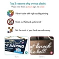 thumbnail image 3 of (Type A) - Funplus Baby Sleeping Sign for Front Door - Do Not Knock or Ring - 10"x5" PVC Plastic Hanging Sign, 3 of 5